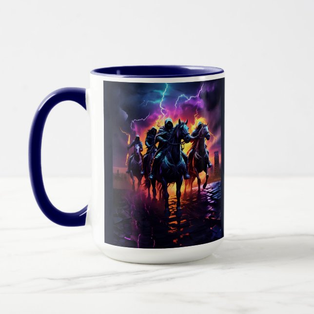 Vier futuristische Kunst für Pferde Tasse (Links)