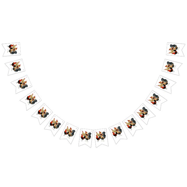 Vier Gamecocks Wimpelkette (Alle)