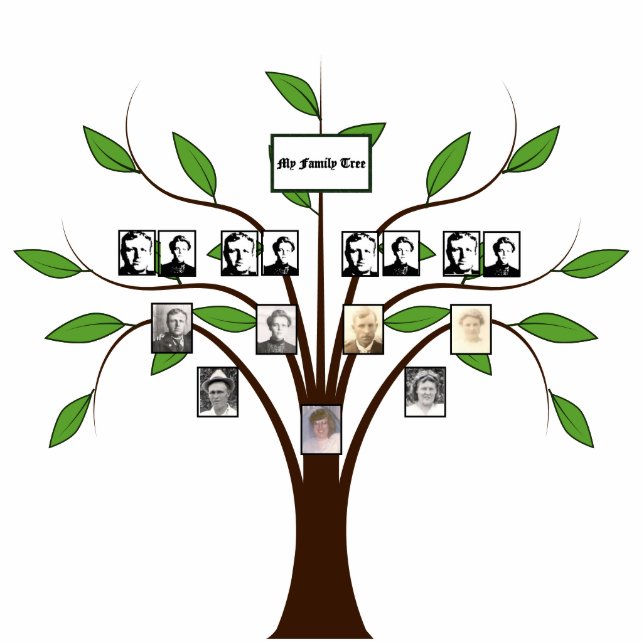 Vier-Generation-Whispy-Foto-Familie Freistehende Fotoskulptur (Vorne)