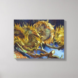 Vier geschnittene Sonnenblumen, die Vincent van Leinwanddruck