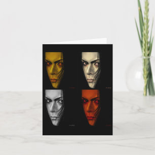 vier Gesichter Karte