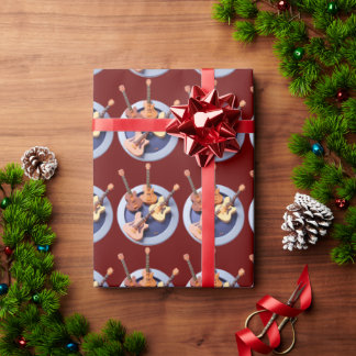 Vier Gitarren Geschenkpapier