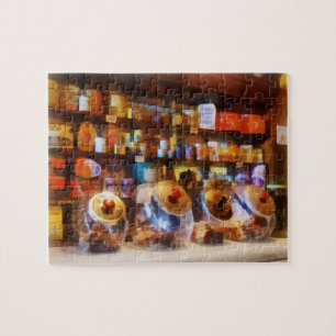 Vier Glasbonbonschalen
