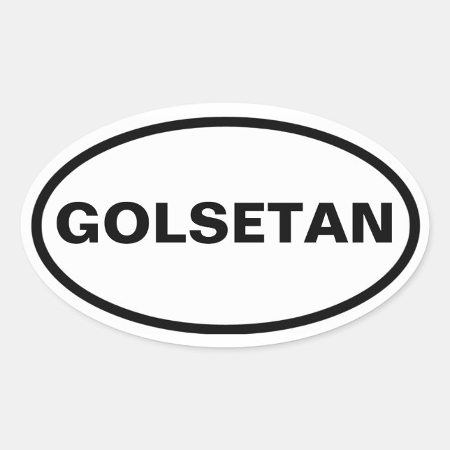 VIER "Golestan" Ovaler Aufkleber (Vorderseite)