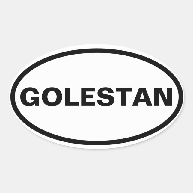 VIER Golestan Ovaler Aufkleber (Vorderseite)