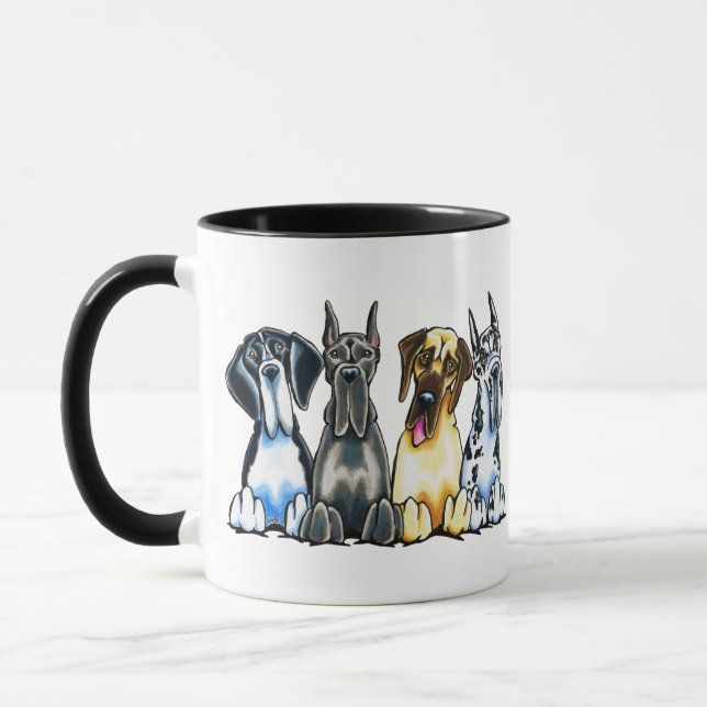 Vier große Dänen Tasse (Links)