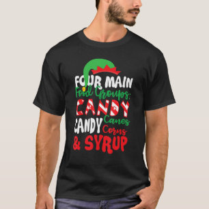 Vier Hauptnahrungsgruppen Elf Buddy Christmas Paja T-Shirt