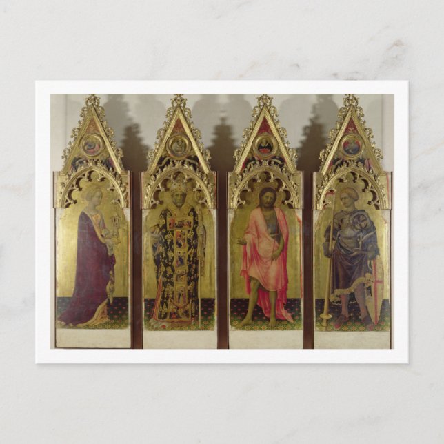 Vier Heilige aus der Quaratesi-Polyptych: Mary Mag Postkarte (Vorderseite)
