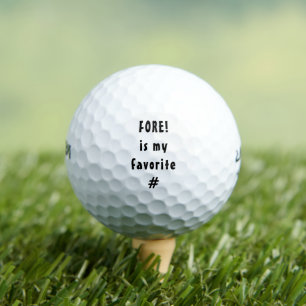 Vier ist meine Lieblingszahl Lustig Golfball