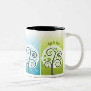 Vier Jahreszeit-Tasse Zweifarbige Tasse