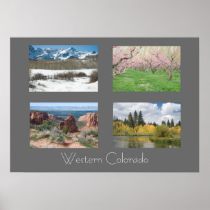 Vier Jahreszeiten im Western Colorado Nature Poste Poster