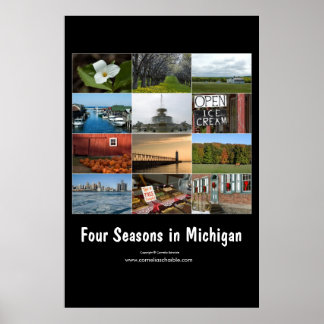 vier Jahreszeiten in michigan poster