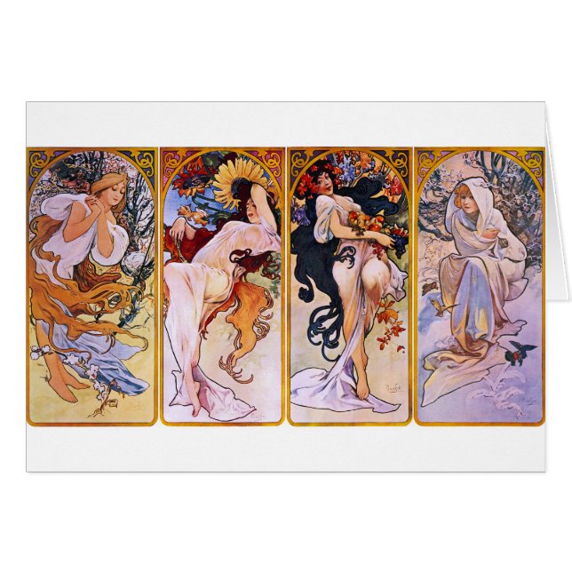 Vier Jahreszeiten von Alphonse Mucha (Vorderseite (Horizontal))