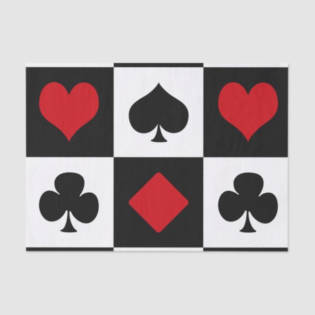 Vier Karten-Anzug Seidenpapier (Vorderseite)