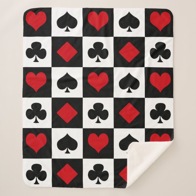 Vier Karten-Anzug Sherpadecke (Vorderseite)