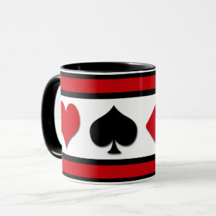 Vier Karten-Anzüge Tasse