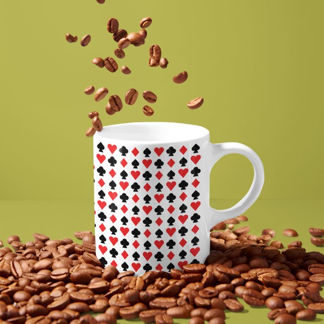 Vier Kartenformen Muster Kaffeetasse (Mugs)