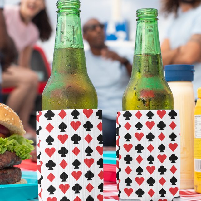 Vier Kartenformen Muster Selters Dosenkühler (can cooler)