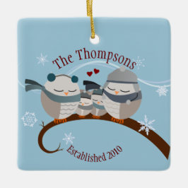 Vier Keepake-Ornament-Familie Keramik Ornament