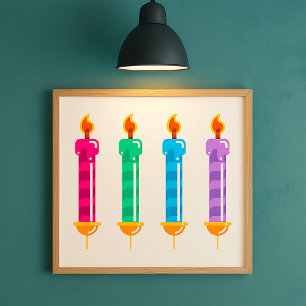 Vier Kerzen Poster