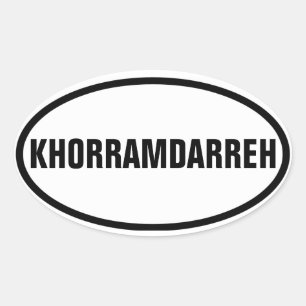 VIER Khorramdarreh Ovaler Aufkleber
