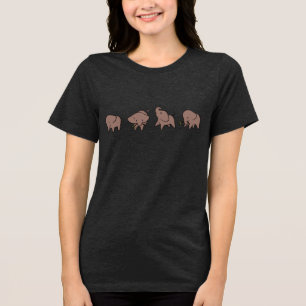 Vier kleine Elefanten Tri-Blend Shirt