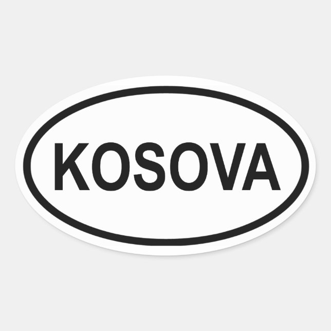 VIER "Kosava" Ovaler Aufkleber (Vorderseite)