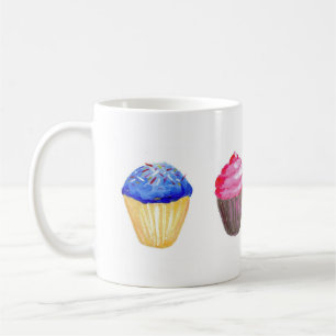 Vier Kuchen-Tasse Kaffeetasse