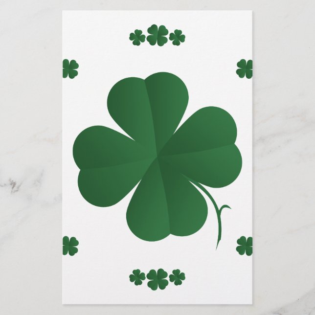 Vier Leaf Clovers Briefpapier (Vorderseite)