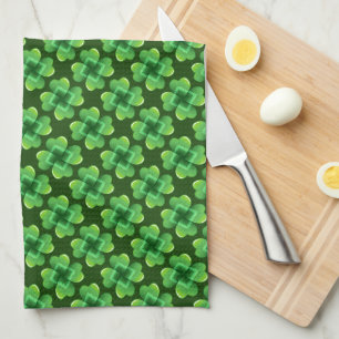 Vier Leaf Clovers Geschirrtuch