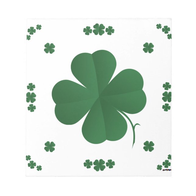 Vier Leaf Clovers Notizblock (Vorderseite)