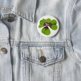 Vier Leaf Lucky Clover St Patricks Day Viel Glück Button
