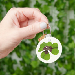 Vier Leaf Lucky Clover St Patricks Day Viel Glück Schlüsselanhänger