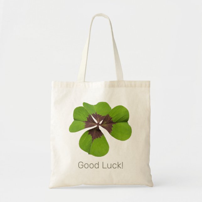 Vier Leaf Lucky Clover St Patricks Day Viel Glück Tragetasche (Vorne)