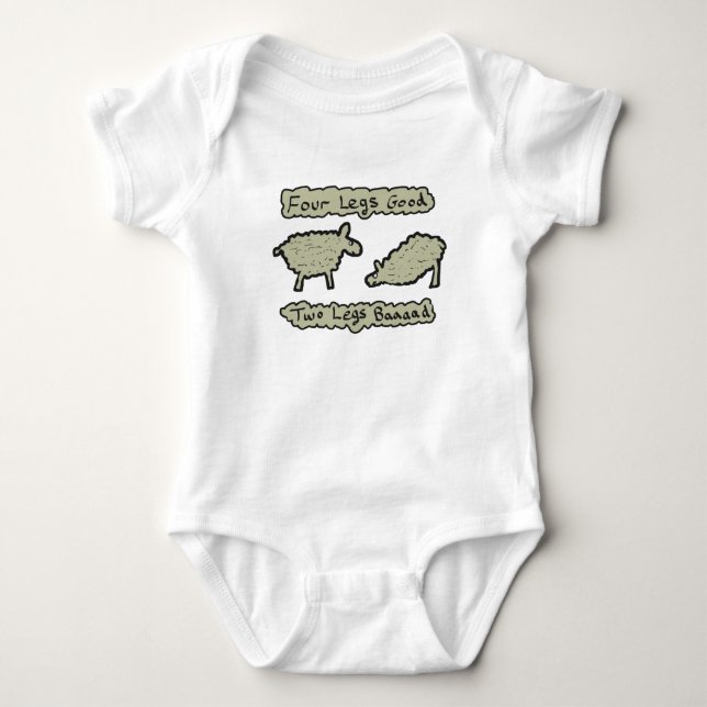 Vier Legen gut Baby Strampler (Vorderseite)