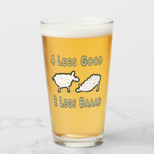 Vier Legs guter Funny Sheep Puff Glas