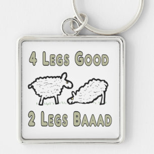 Vier Legs guter Funny Sheep Puff Schlüsselanhänger