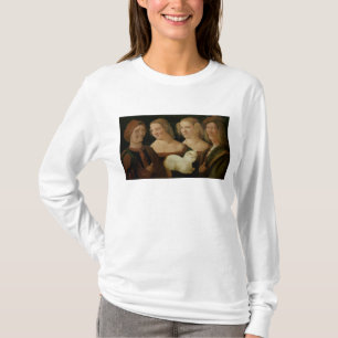 Vier Leute, die am Anblick einer Katze lachen T-Shirt