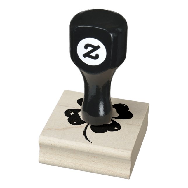 Vier-Links-Kleeblatt-Briefmarke Gummistempel (Stempel)