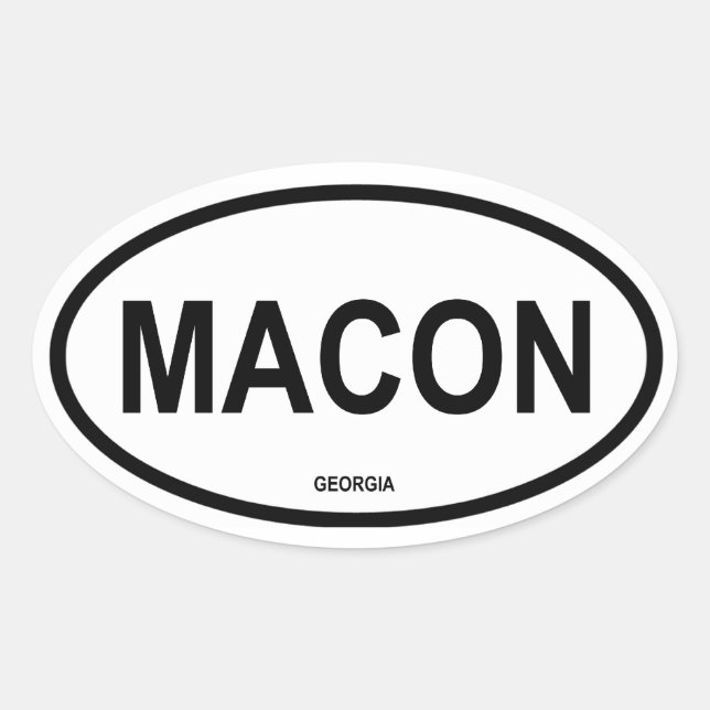 VIER Macon, Georgien Ovaler Aufkleber (Vorderseite)