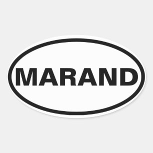 VIER Marand Ovaler Aufkleber