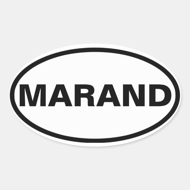 VIER Marand Ovaler Aufkleber (Vorderseite)