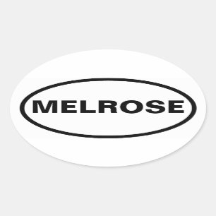 VIER Melrose Ovaler Aufkleber