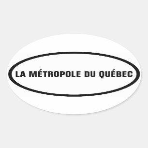 VIER Montreal La Métropole du Québec Ovaler Aufkleber