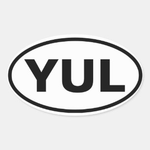 VIER Montreal "YUL" Ovaler Aufkleber
