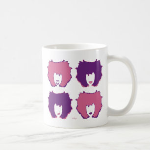 VIER MOODS IN PINK und LILA Kaffeetasse