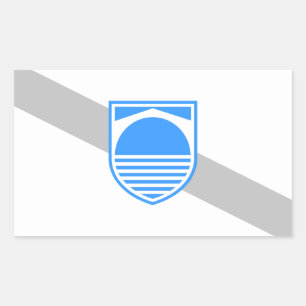 VIER Mostar-Flag Rechteckiger Aufkleber