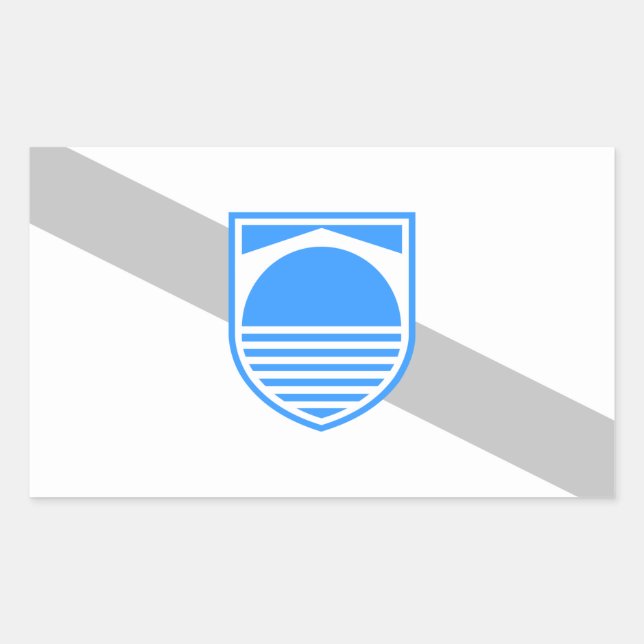 VIER Mostar-Flag Rechteckiger Aufkleber (Vorderseite)