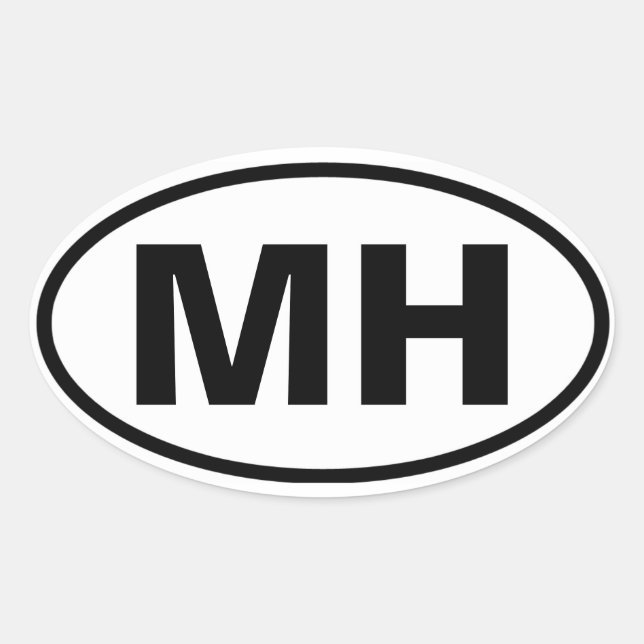 VIER Mott Haven "MH" Ovaler Aufkleber (Vorderseite)