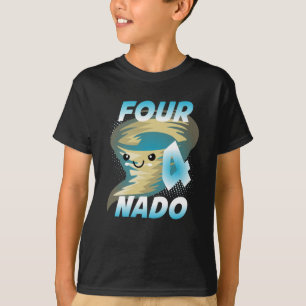 Vier Nado Tornado 4 Geburtstag Junge T-Shirt